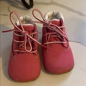 Baby girl pink timberland boots